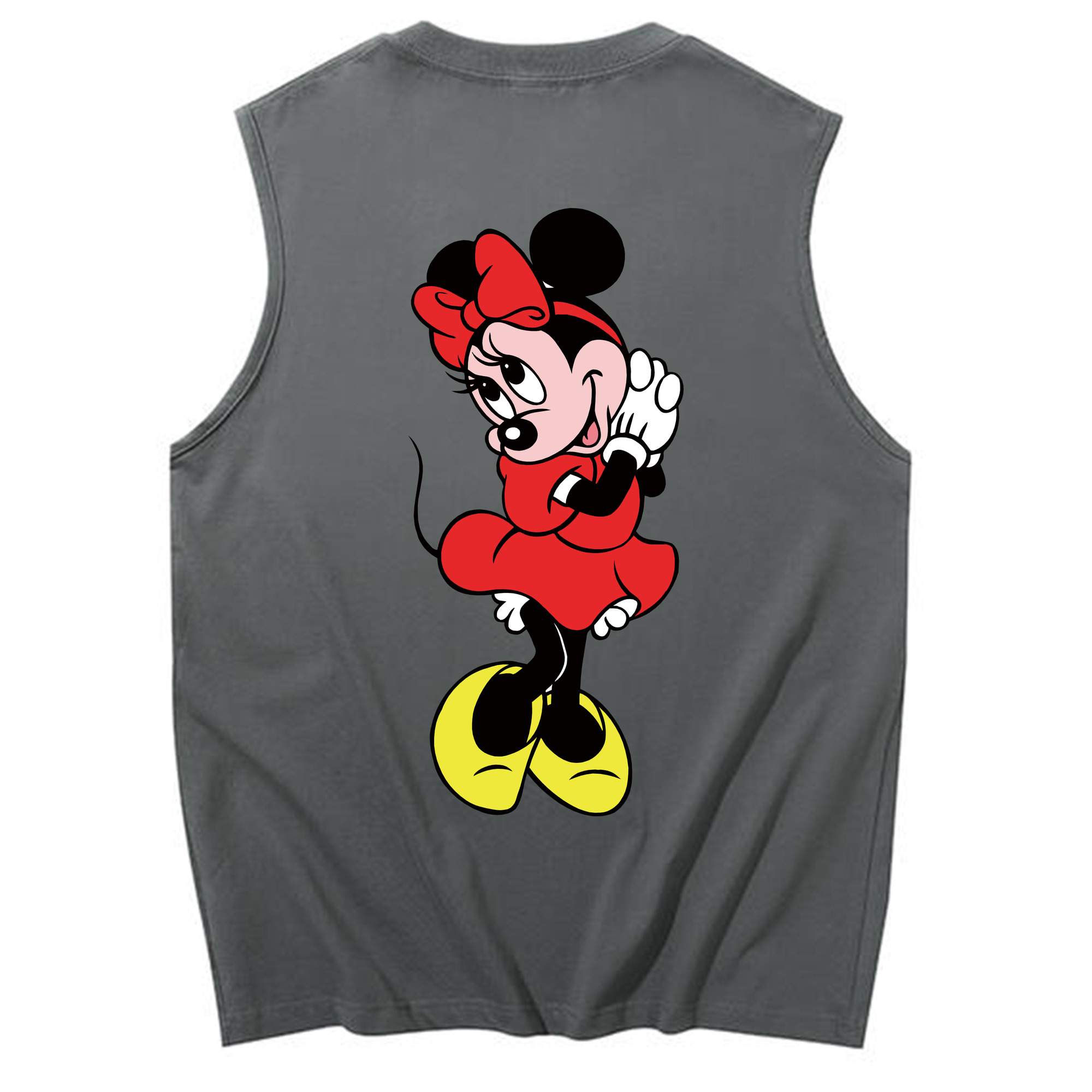 ミッキーマウス Mickey Mouse コットン100％タンクトップ（背面プリント）